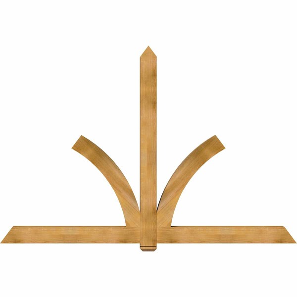Ekena Millwork Redmond Rough Sawn Timber Gable Bracket, Western Red Cedar, 108"W x 72"H x 6"D x 6"F, 16/12 Pitch GBW108X72X0606RED00RWR - main